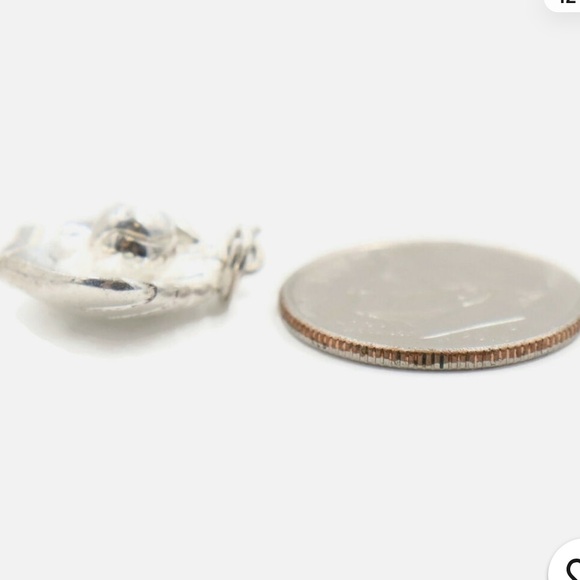 NWOT Sterling Silver Plated 3D High Def baseball glove / Mitt and ball charm - Picture 4 of 4